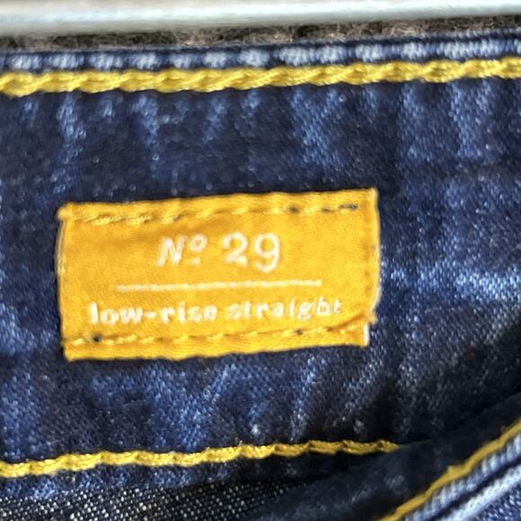 Pilcro And The Letterpress Womens Low Rise Straight Jeans Size 29 Blue Dark Wash - Picture 8 of 12